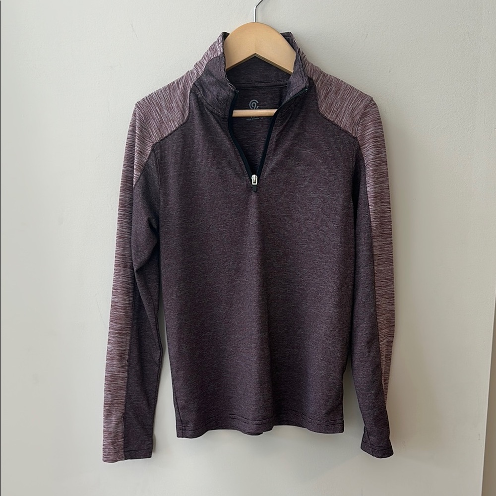 Champion Boys Purple Quarter-Zip Active Long Sleeve Shirt with Collar Size 5/6